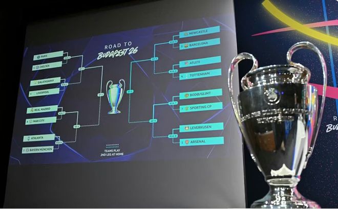 歐冠八強(qiáng)對(duì)陣出爐：阿森納碰葡萄牙體育，皇馬拜仁提前火并