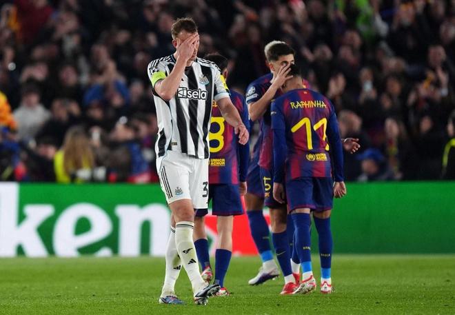 紐卡2-7巴薩，為英格蘭球隊(duì)歐冠并列最大分差失利