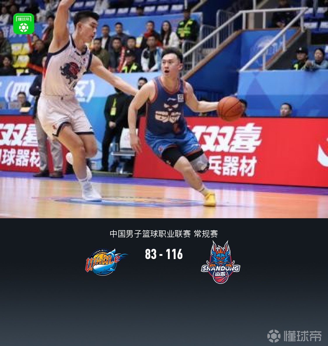 山東116-83送四川29連敗，陳林堅(jiān)18分，約翰遜21+7