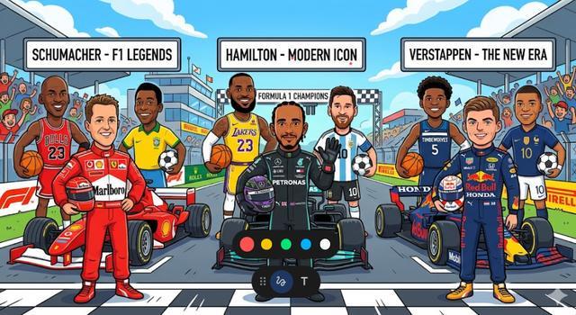 F1總統(tǒng)山舒馬赫、漢密爾頓和維斯塔潘相當于籃球、足球界的誰？